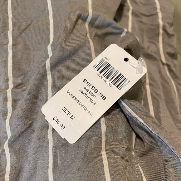 Soma NWT pajama set Ladies size Medium “Calm Stripe Castle Grey” - Picture 9 of 12